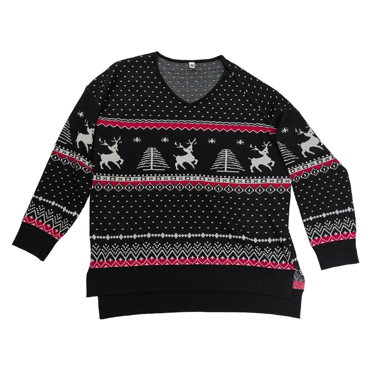 Your Style Womens Christmas Jumper 2XL Black Fair Isle Reindeer Xmas – product photo 1 | RewearableUK