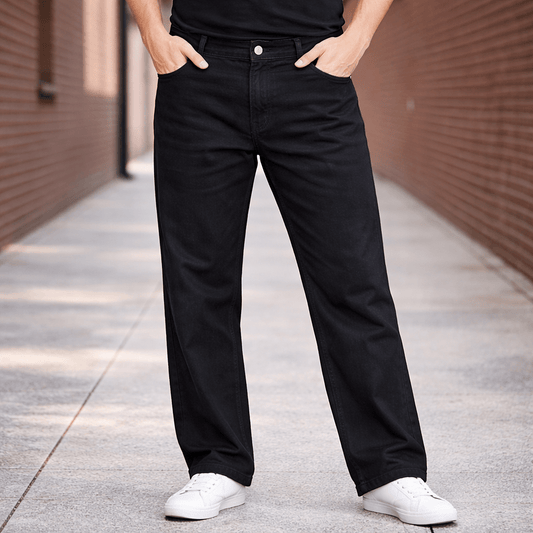 yves saint laurent mens black cotton straight leg vintage jeans size w40 l32 by Saint Laurent – JEANS | RewearableUK