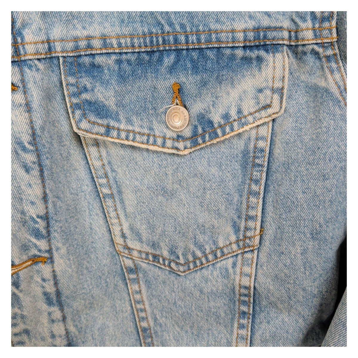 Zara Man Denim Sherpa Trucker Jacket XL Light Blue Cream Collar – product photo 4 | RewearableUK