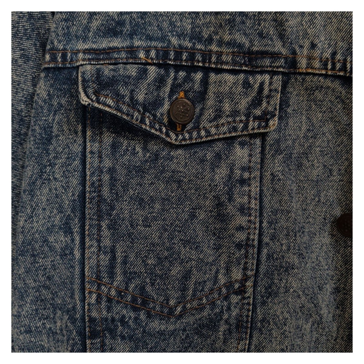 Zona Tres Acid Wash Denim Sherpa Trucker Jacket M Blue Vintage Style – product photo 2 | RewearableUK